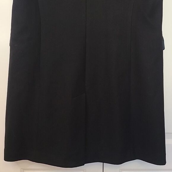 Sam Edelman Double-Breasted Longline Vest Coat Black Size 16 - Picture 7 of 16